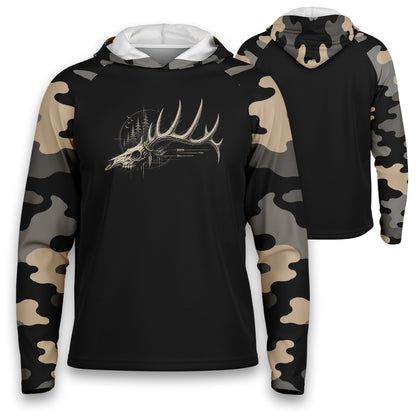Deer Skull Antler - Performance Hoodie