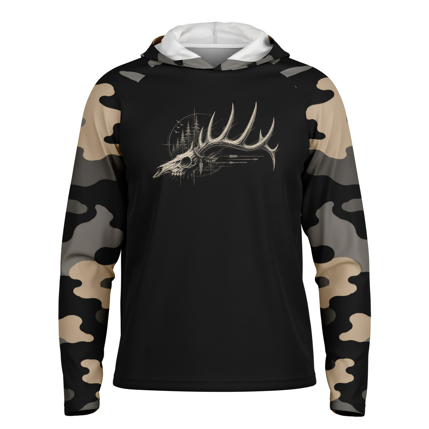 Deer Skull Antler - Performance Hoodie